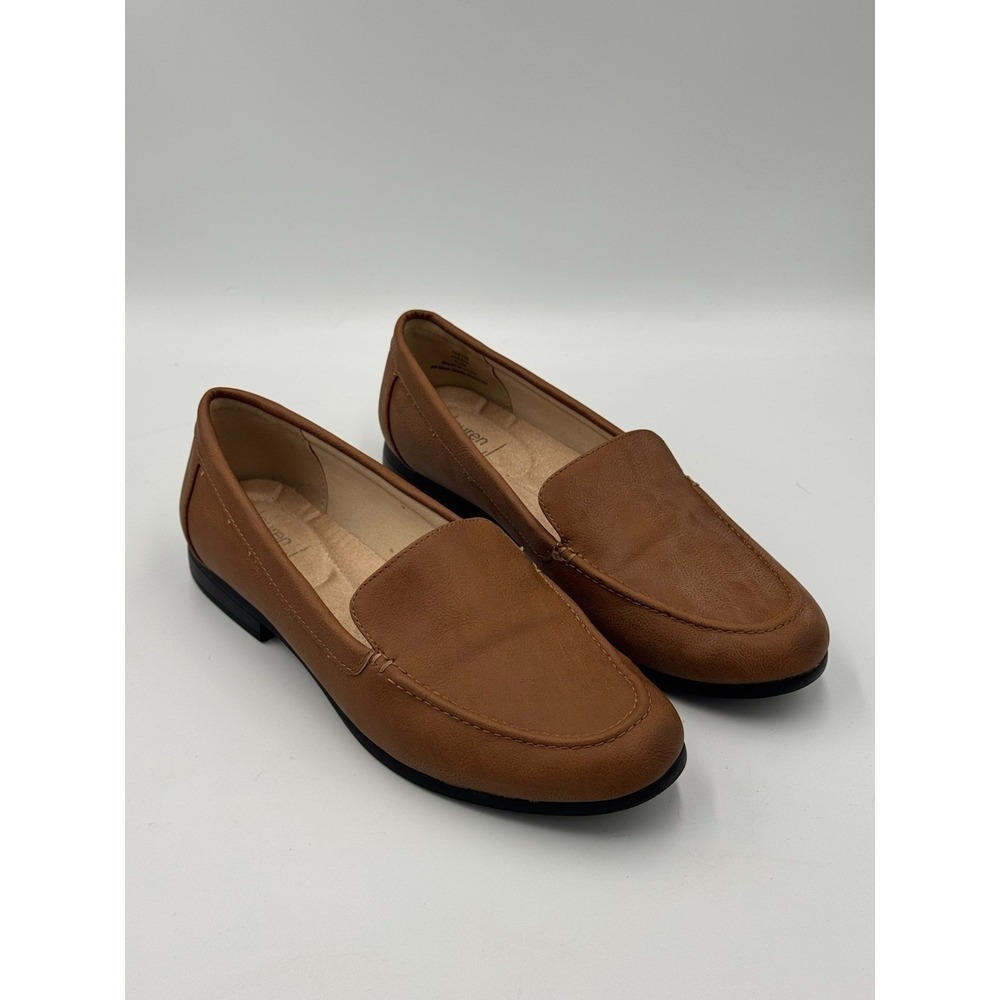 Lauren Blakwell Jackie Loafers Women's 9.5 Tan Brown Slip On Comfort Flats